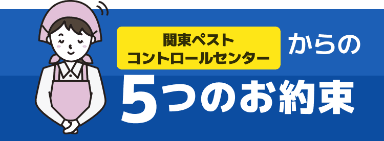 関東ペストコントロールセンターからの5つのお約束